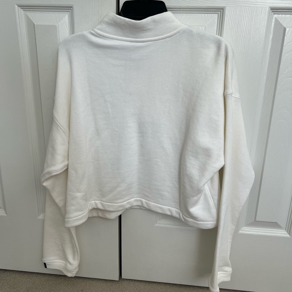 White Adidas Cropped Sweatshirt - Picture 2 of 5